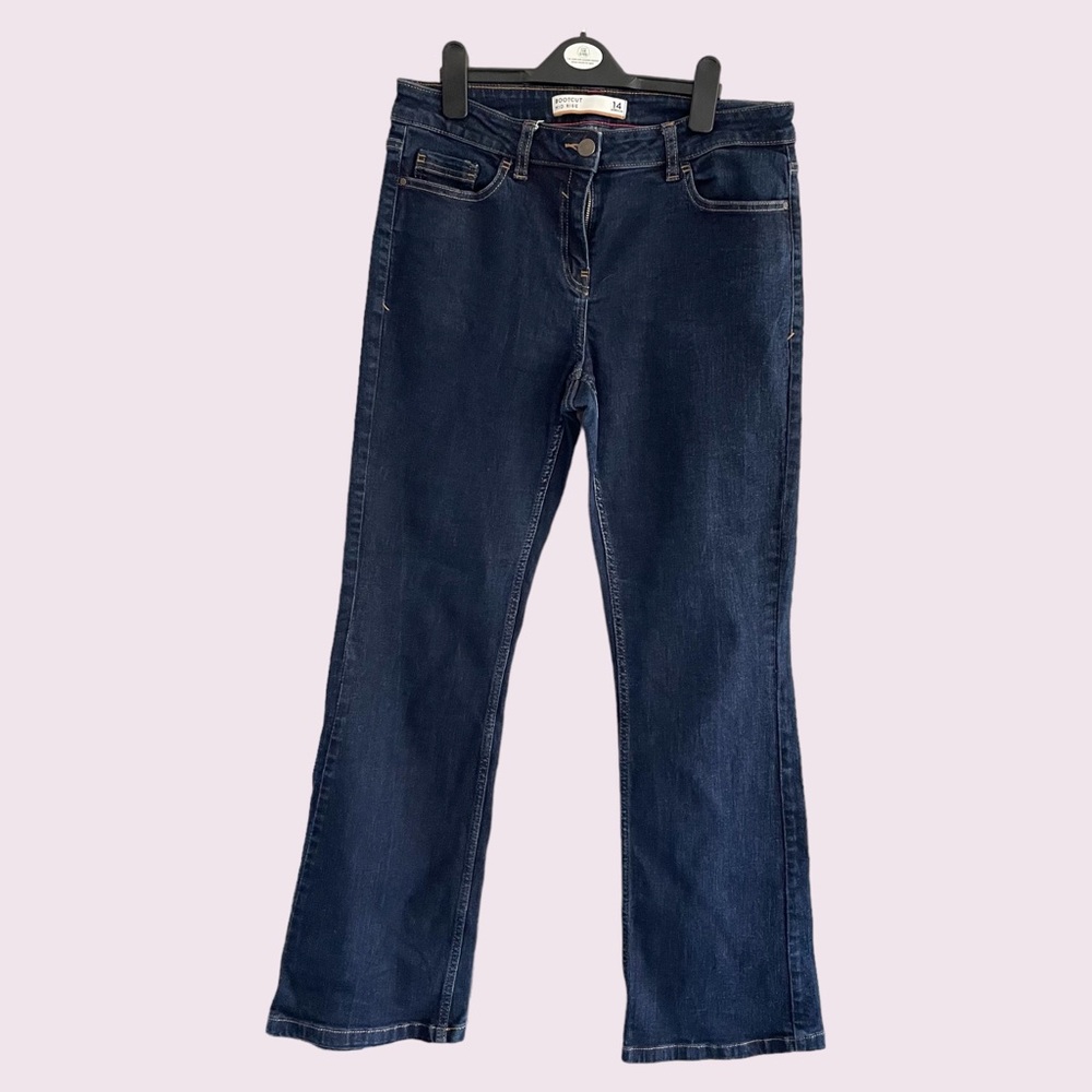 NEXT Bootcut Mid Rise Jeans Size 14 Regular - Picture 1 of 7